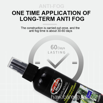 Nā huahana anti-fraw anti-fog spray i loko o nā huahana mālama mālama